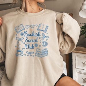 Bookish Social Club, sweat-shirt Read Books, chemises d&#39;école de bibliothécaire, amateur de livres, cadeau pour amateur de livres Teacher Reading Tshirt amateur de lecture