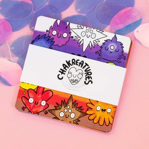 Tarjetas de chakras - Encantadores de la felicidad - Chakra - Ilustración de Katie Abey - Regalo de cristal - Brujería - Cuidado personal - Motivación - Arcoíris