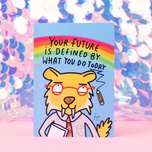 Votre future carte postale - enchanteurs du bonheur - illustration par Katie Abey - cadeau spirituel - impression de grands félins - soins personnels - amour de soi - positif