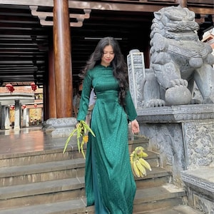Ao Dai 126-Xanh Ngọc - Vietnamese Ao Dai in USA - Shop Áo