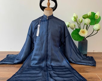 Sheer Blue Áo Tấc Tay Thụng: Dreiteiliges Männer-Outfit in Plus Size