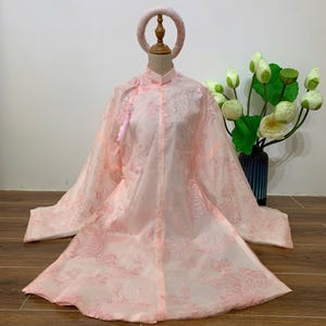 Ao tac ricamato per donne, co phuc vietnamita per donne, Việt Phục preconfezionato, matrimonio tradizionale vietnamita ao dai per donne