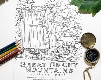Park Coloring Page Etsy