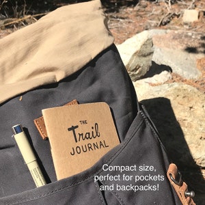 The Trail Journal. Prompted Hiking Log. Pocket Walking Journal. Backpacking Diary. Hiker Gift. Camp Diary. Trail Log. Wanderlust Notebook image 4