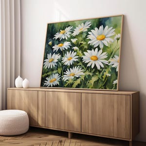 Vintage Daisies Print: Whimsical Floral Wall Art (Digital Download)