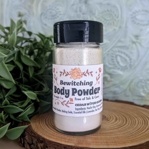 Bewitching Body Powder | All Natural & Talc-Free | 2 oz Glass Bottle