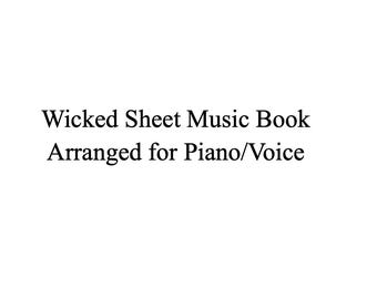 Wicked The Musical Song Book - Klavier/Gesang Noten Noten Bundle (Sofortiger Digitaler Download)
