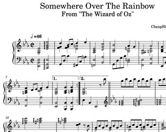 Irgendwo über dem Regenbogen - Der Zauberer von Oz - Klaviernoten (Instant Digital Download)