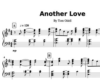 Another Love – Tom Odell – Klaviernoten (Sofortiger digitaler Download)