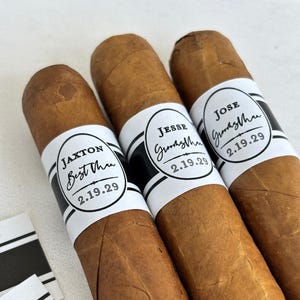 Personalized Custom Wedding Cigar Bands Sticker Wraps Cigar Labels Groomsmen Gift Father&#39;s Day Gift for Dads Best Man Proposal