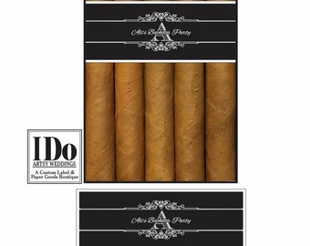 Bachelor Party Cigar Bands - Custom Printed for you -  Cigar Labels for Bachlorette Party - Classy Cigar Bands -  your colors