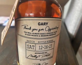 Officiant Label   Marry Us    Thank you for being our Officiant   Officiant Thank You Label   Wine & Champagne Labels made to fit bottles