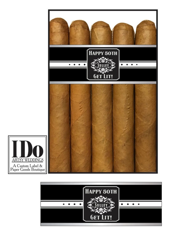 Baby shower cigar labels