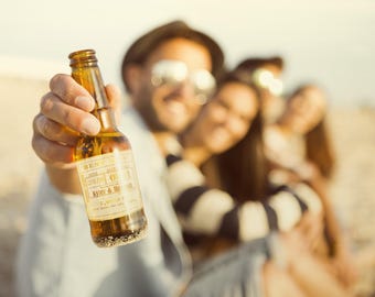 Custom Beer Bottle Labels – Groomsman Proposal, Wedding Party Gift (2 Labels)