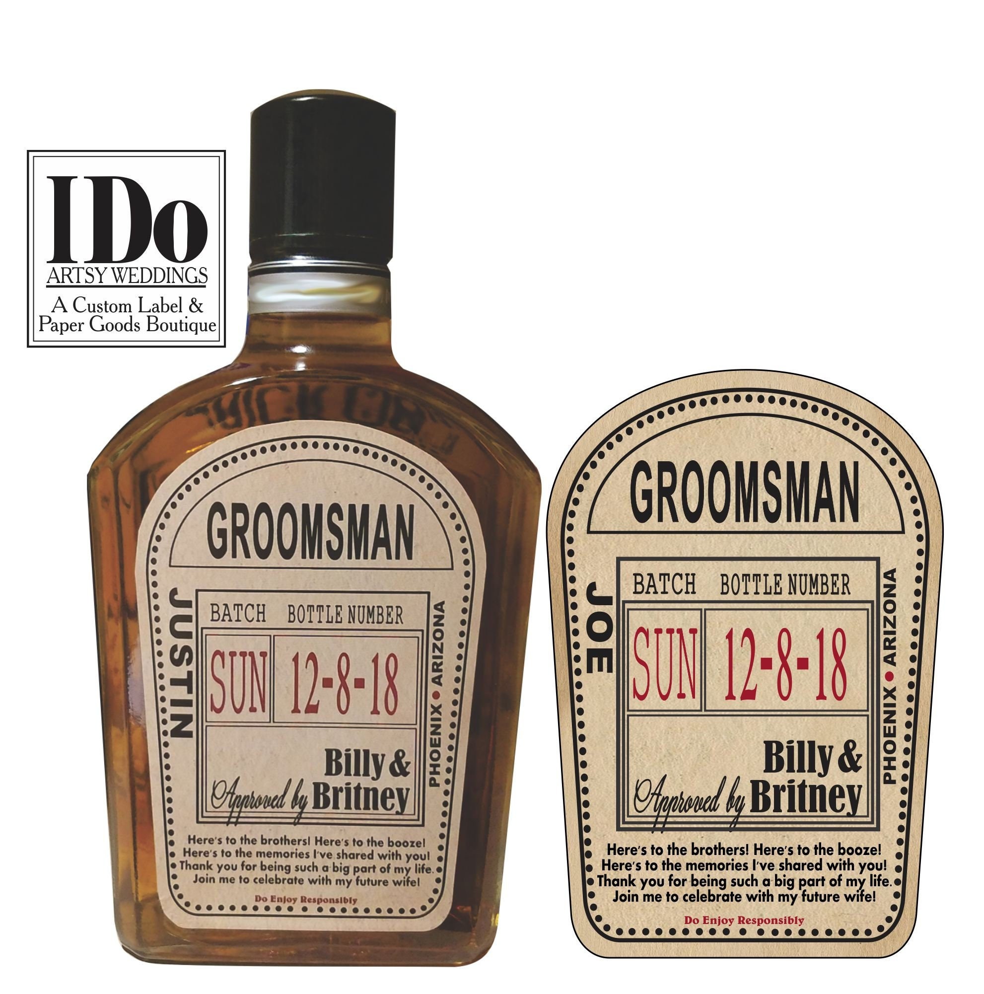 Liquor Bottle Label Groomsmen Groomsmen Proposal Label Thank You Label Groomsmen Jack Liquor Bottle Sticker