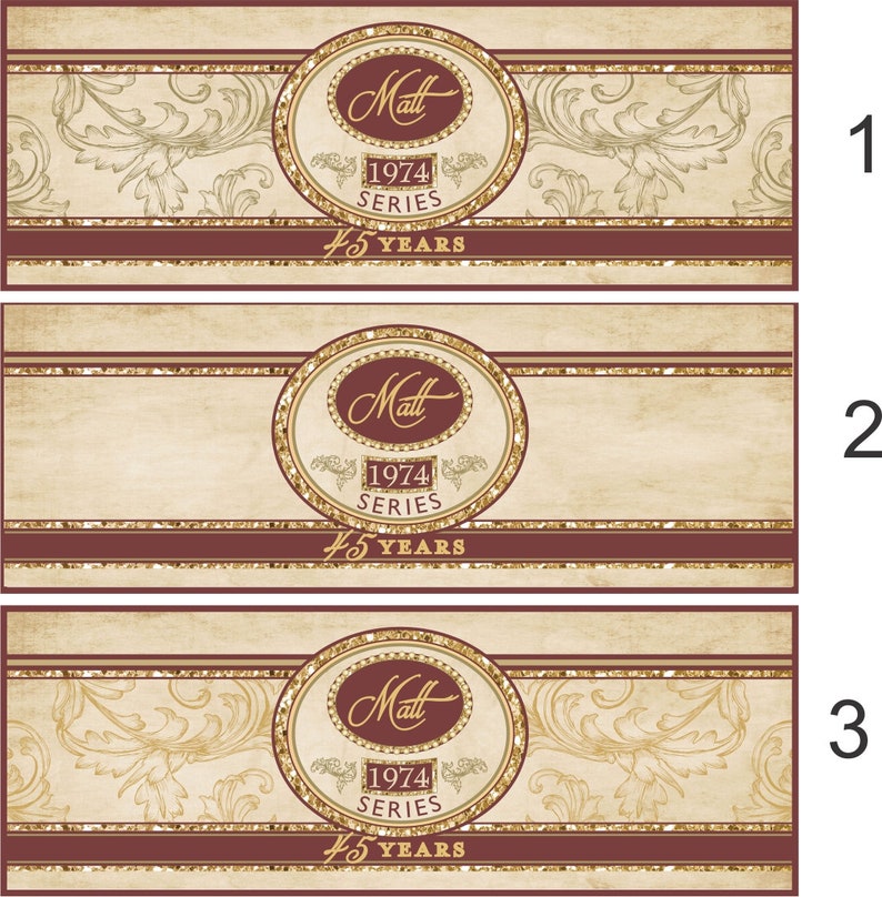 birthday cigar bands custom printed for you cigar labels etsy