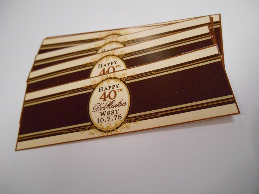 Birthday Party Cigar Bands 40th 50th Any Birthday Custom Cigar Bands ...