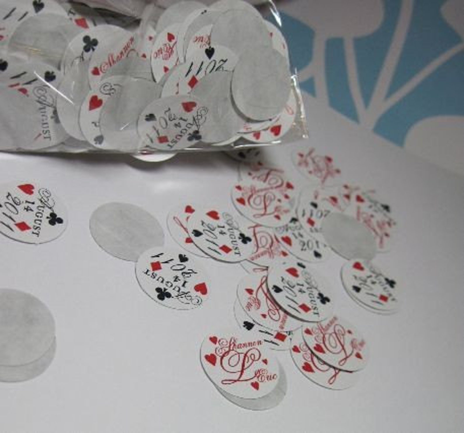 Poker Chip Stickers 88 3/4 inch Custom Round Stickers for Etsy
