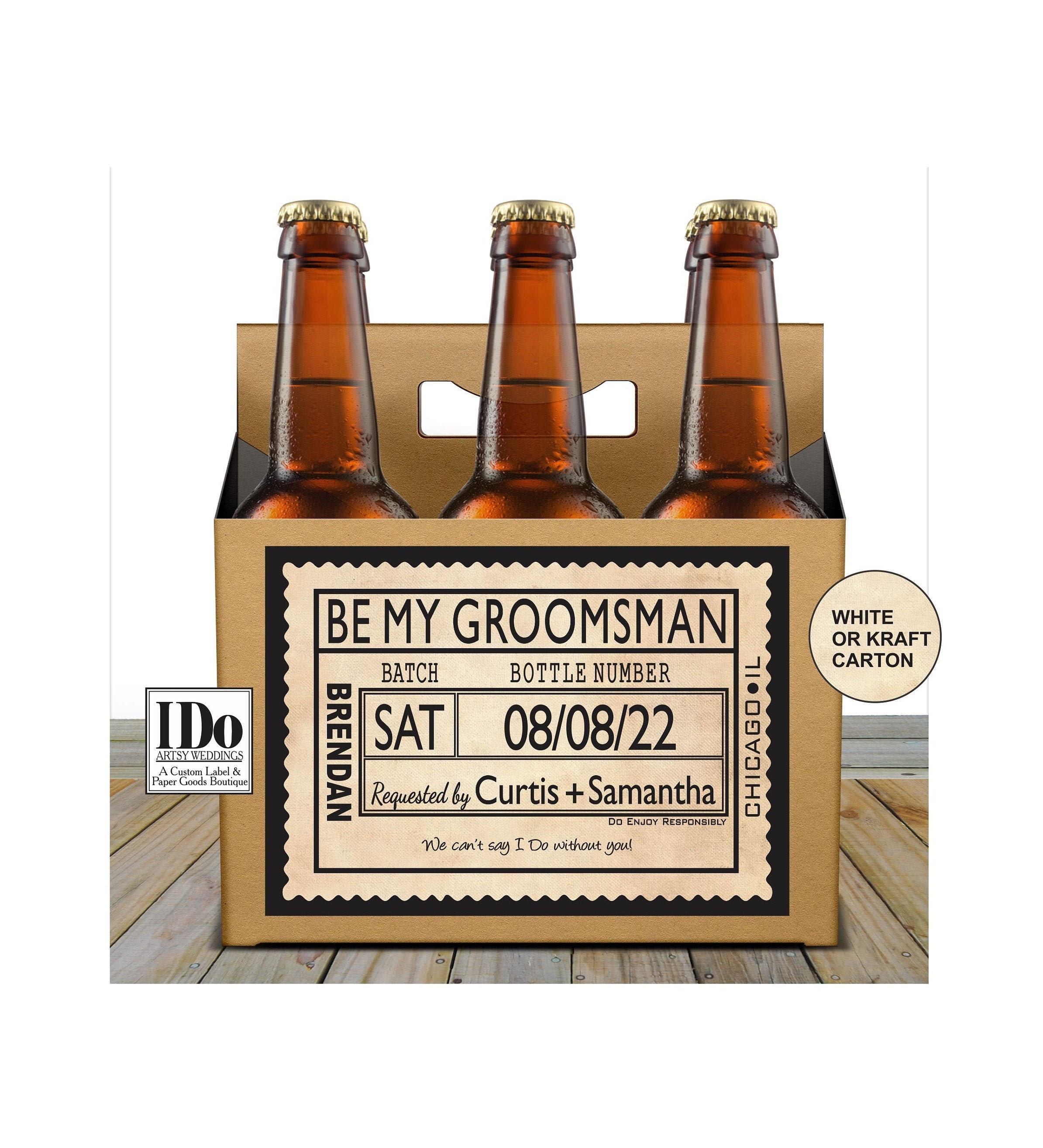 Personalized Craft Beer 12-Pack Bottle Cooler - The Man Registry