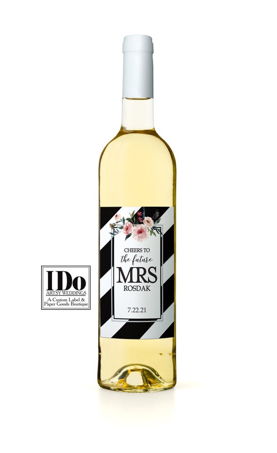 Future Mrs Wine Label Wedding Bottle Labels Bridal Shower