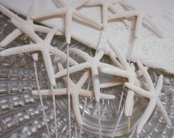 Beach Wedding Cake Topper - Wired Starfish - Cake Picks - Wedding Cake Decor - 3 to 3.5 inch Starfish