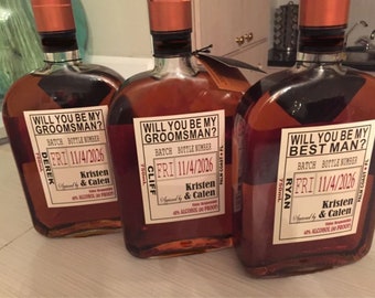 Will you be my Groomsmen   Wedding Groomsmen Liquor Labels   Will you be my Best Man Labels   Groomsmen Labels   liquor decanter labels