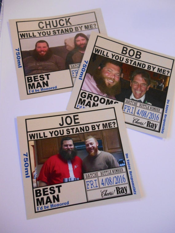 Will you be My Best Man - Groomsmen - Popular Groomsmen Labels Photo Liquor Labels Bourbon Whiskey Stickers Il_570xn