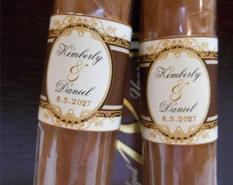 Wedding Cigar Bands - Custom Printed for you -  Cigar Labels for Wedding Party - Great Gatsby