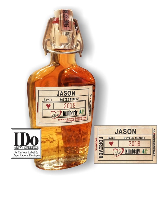 Personalized liquor bottle labels