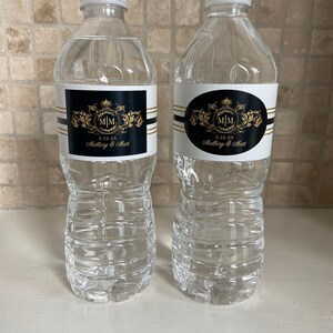 Elegant Wedding Water Bottle Labels - Classy Wedding Water Bottle Stickers - Wedding Welcome Box Gift
