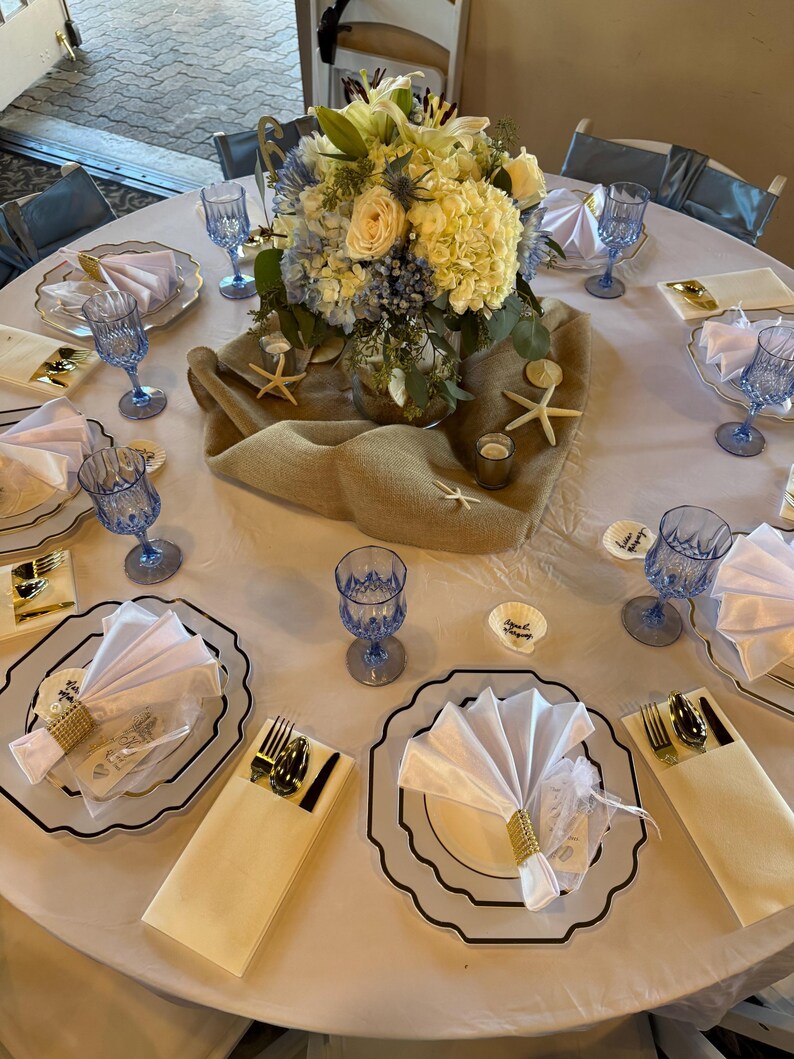 Glittery Starfish, Wired Seashells and Sea Urchins for Wedding Bouquets and Centerpieces image 9