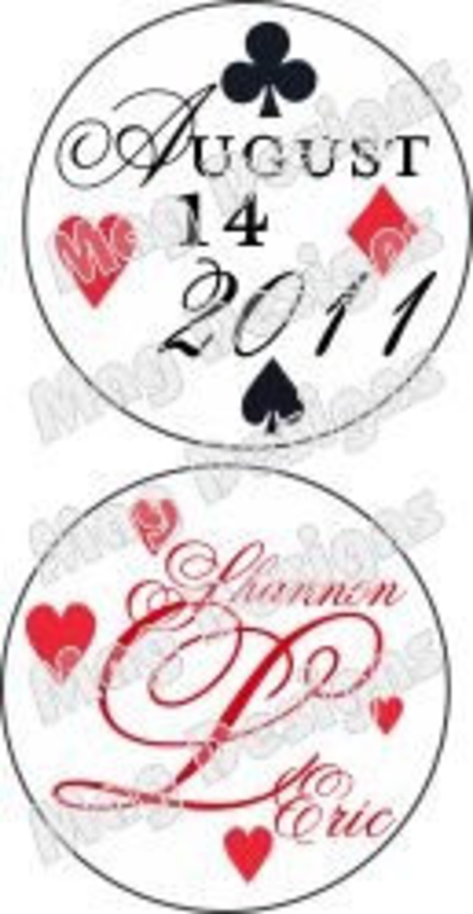 Poker Chip Stickers 88 3/4 inch Custom Round Stickers for Etsy