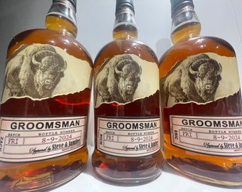 Gift for Groomsmen - Groomsman Custom Label for Bourbon - Whiskey Labels -Customizable Message  Marry Us