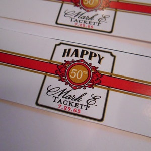 Custom Cigar Bands Happy Birthday Wedding Party Labels Groomsmen Cigar ...