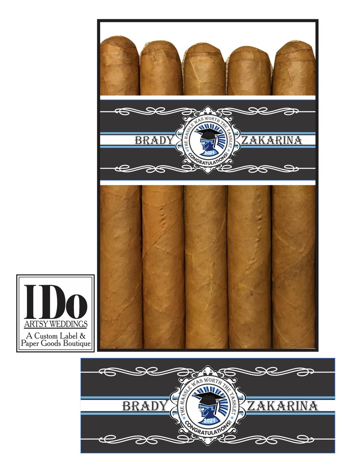 Graduation Cigar Label Custom Photo Cigar Bands Grad Party - Etsy