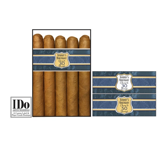 Download Custom Cigar Bands Happy Birthday Cigars 30 50 Any Year Birthday Party Labels Cigar Stickers Custom Birthday Cigar Bands By I Do Artsy Weddings Catch My Party