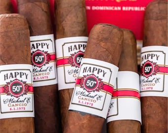 Birthday Cigar Wraps  Men's Birthday Cigar Label   Birthday Cigar  Customizable Cigar Bands