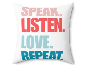 Speak.Listen SLP Square Pillow