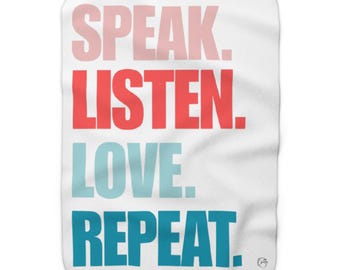 Speak. Love. SLP Blanket