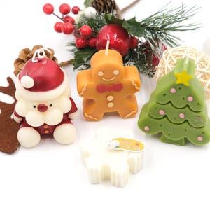 Handmade Christmas Candle Set: Holiday Aromatherapy Gift Box