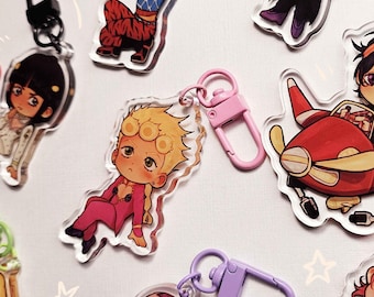 Jojo Anime Gold Wind Keychains