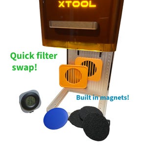 Pre Filter for xTool F2 Laser engraver, Activated Carbon Filtering, Quick Swap