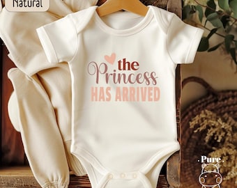 Princess Has Arrived Baby Bodysuit: Newborn Girl Outfit, Pregnancy Reveal