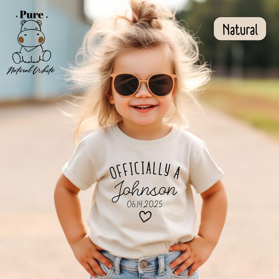 Personalized Adoption Day Baby Bodysuit or Toddler Shirt: Officially Adopted Gift