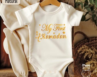 My First Ramadan Baby Bodysuit: Eid Mubarak Gift, Custom Name
