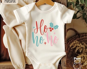 Ho Ho Ho Baby Christmas Bodysuit, Ho Ho Ho Santa Clause Baby Toddler Shirts, Christmas Holiday Gift Bodysuits,Newborn Ho Ho Ho Santa Toddler