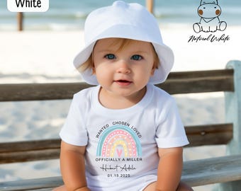 Custom Adoption Day Baby Bodysuit: Rainbow Toddler Gift