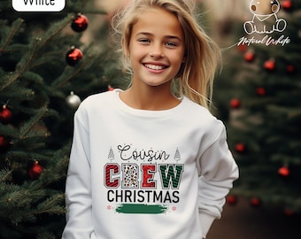 Cousin Crew Christmas Sweatshirt, Holiday Family Matching Outfit