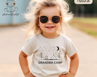 Grandma Camp Toddler Shirt: Family Camping Bodysuit