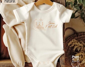 Personalized First Eid Baby Bodysuit: Custom Ramadan Gift
